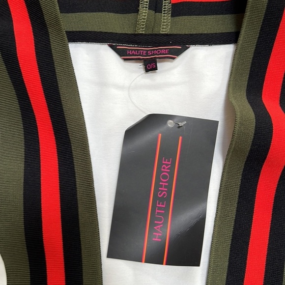 NWT! HAUTE Shore one size codi Trento open striped cardigan - Picture 8 of 11